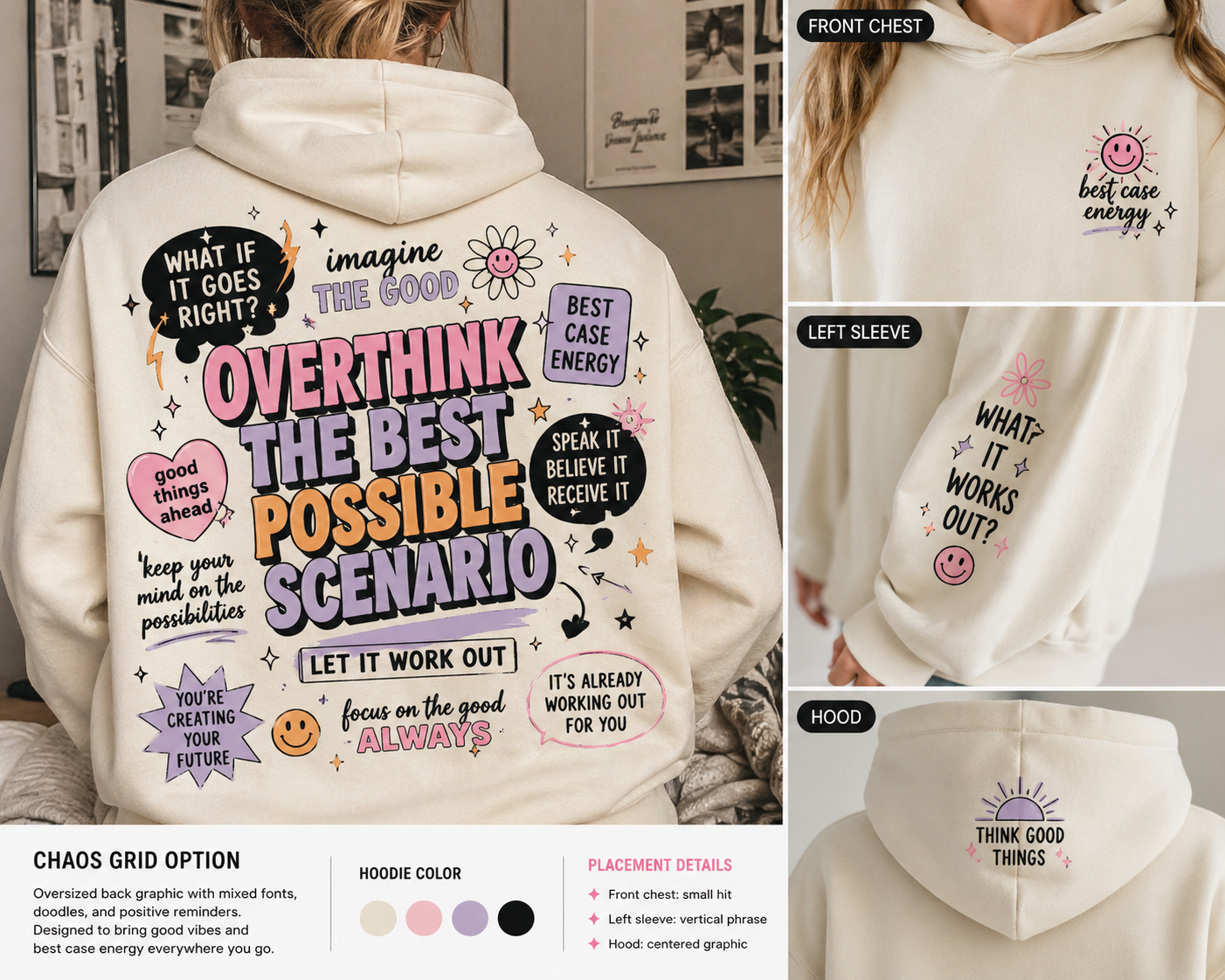 Best Possible Scenario Hoodie | Inspirational Graphic Hoodie