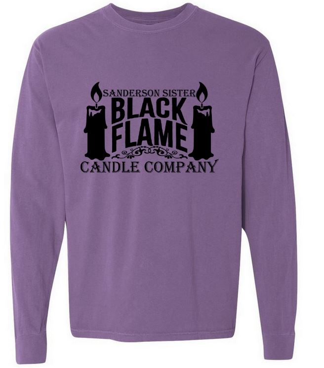 Sanderson Sisters Black Flame Long Sleeve Tee
