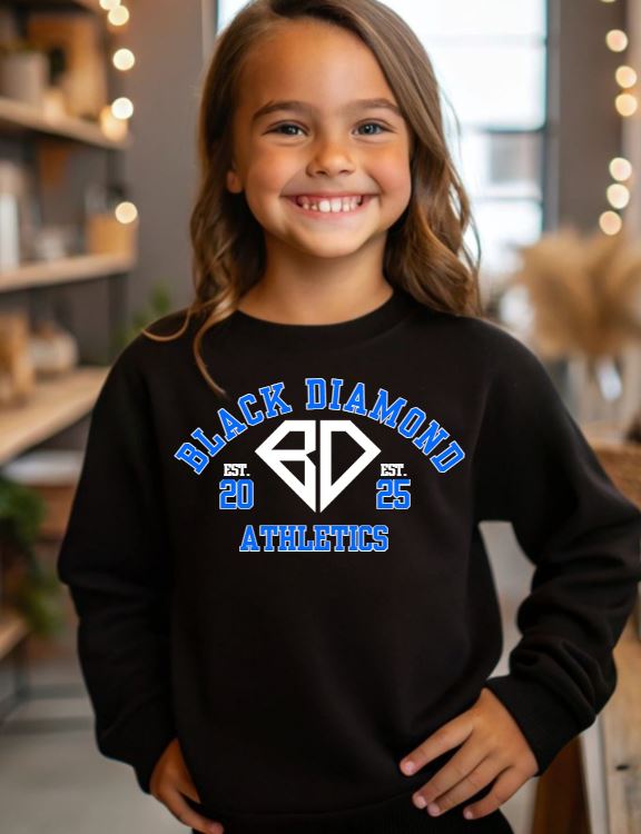 Black Diamond Collegiate Youth Crewneck Sweatshirt