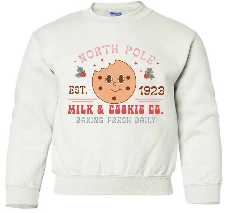 Youth North Pole Milk & Cookie Co. Crew Neck