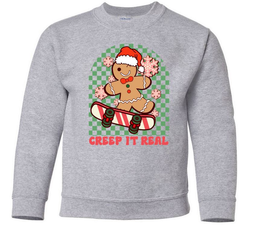 Creep It Real Gingerbread Man Crew Neck