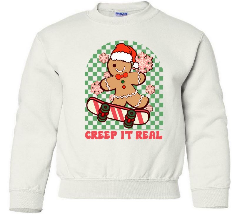 Creep It Real Gingerbread Man Crew Neck