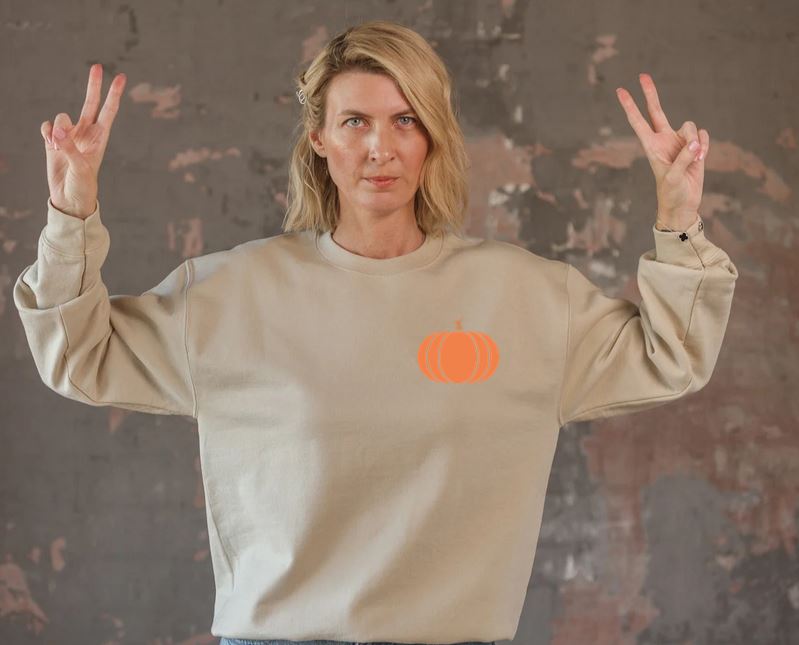 Back Graphic Pumpkin Spice Era Crew Neck Sweatshirt