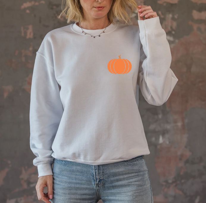 Back Graphic Pumpkin Spice Era Crew Neck Sweatshirt