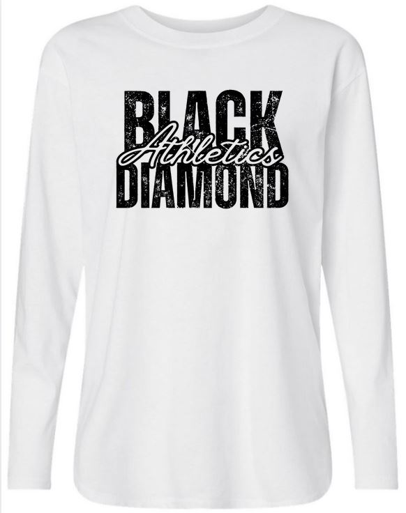 BDA Distressed Long Sleeve Jersey Tee-Womens