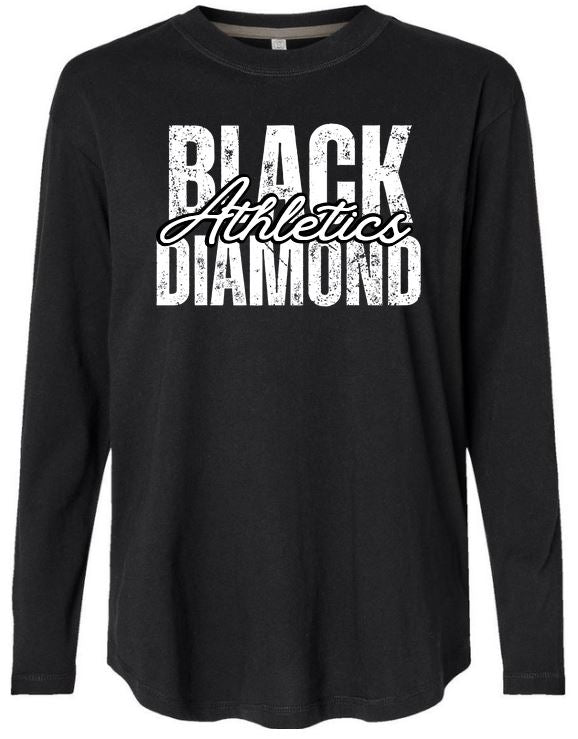 BDA Distressed Long Sleeve Jersey Tee-Womens
