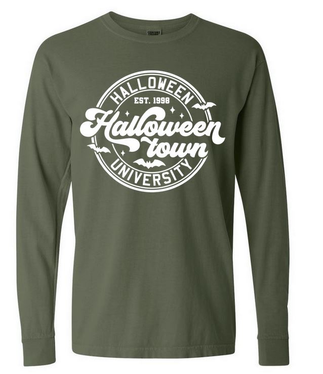 Halloween Town University Logo Long Sleeve Tee