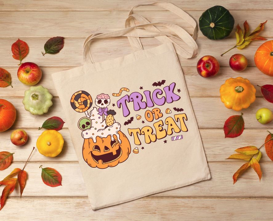 Trick or Treat Jack O Lantern Tote