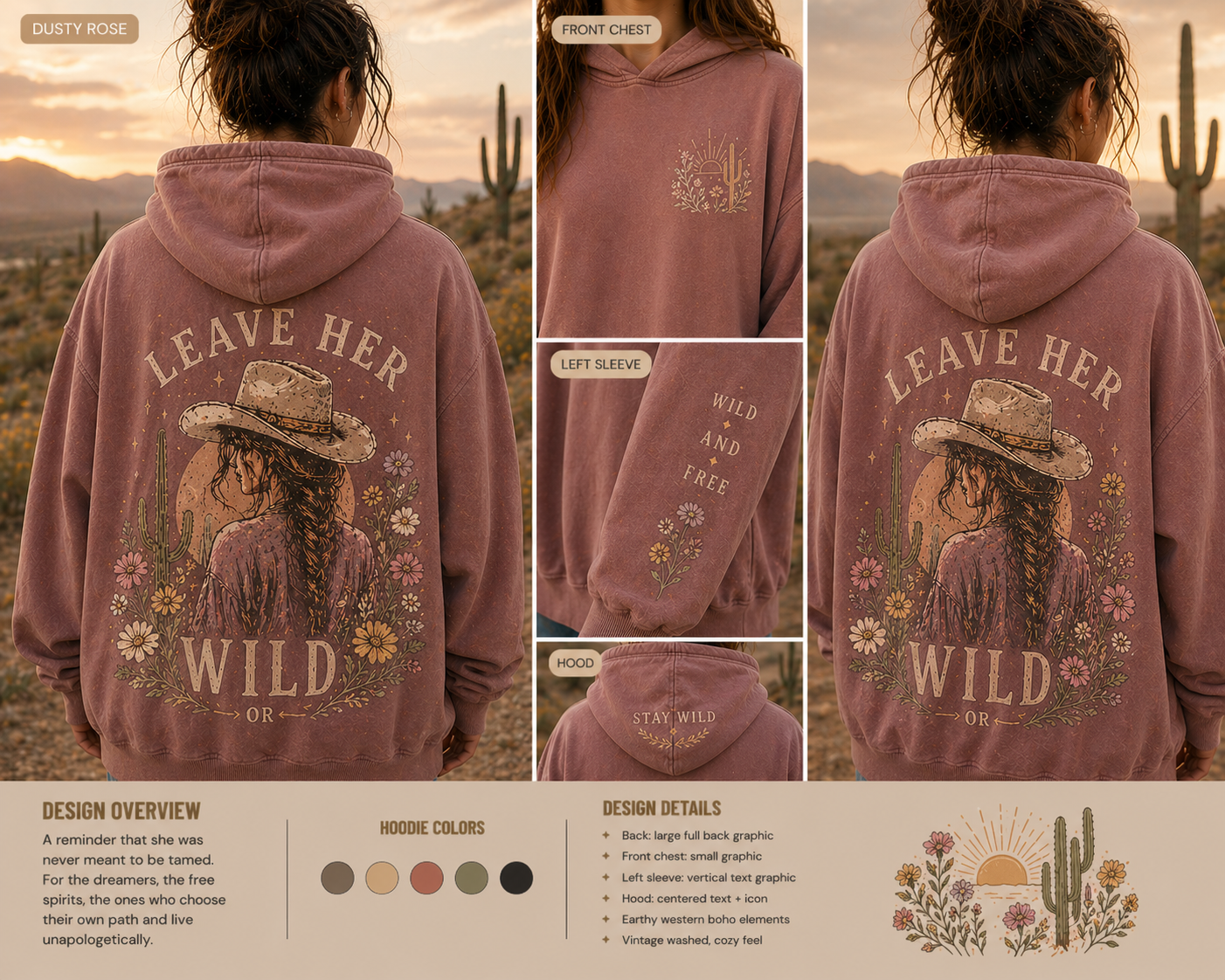 Leave Her Wild Graphic Hoodie