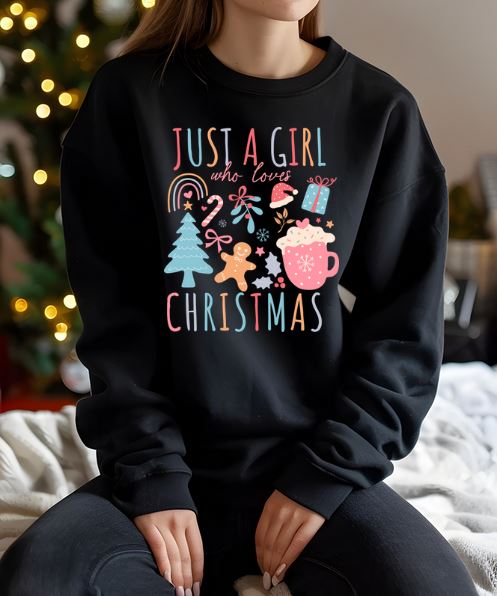Just A Girl Who Loves Christmas Crew