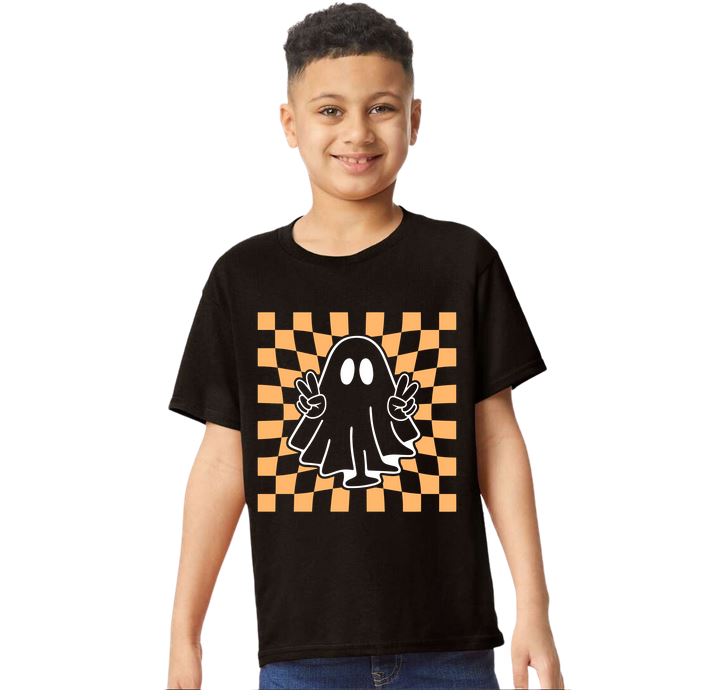 Youth Checkered Peace Ghost Tee