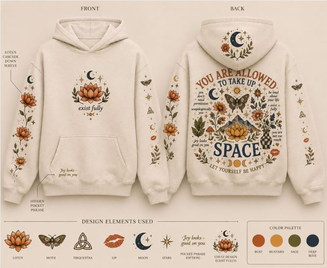 You Are Allowed to Take Up Space Graphic Hoodie