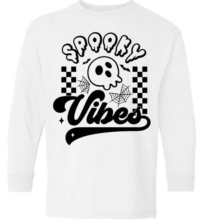 Youth Spooky Skeleton Long Sleeve Tee