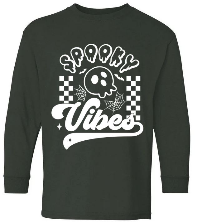 Youth Spooky Skeleton Long Sleeve Tee