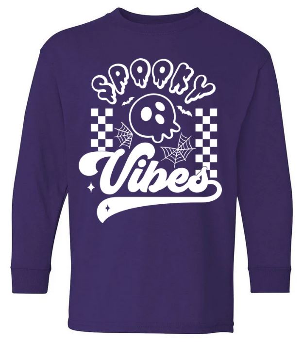 Youth Spooky Skeleton Long Sleeve Tee