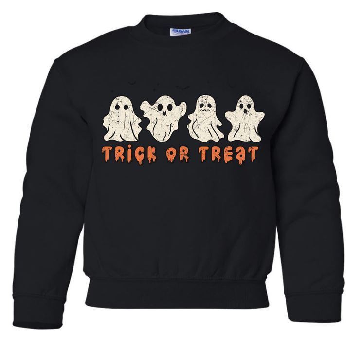 Youth Trick Or Treat Ghosts Crew Neck