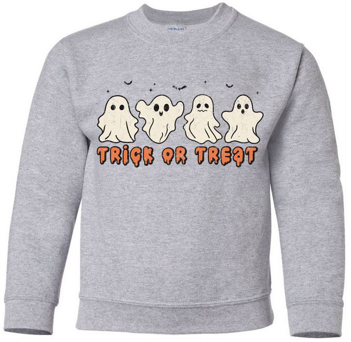 Youth Trick Or Treat Ghosts Crew Neck