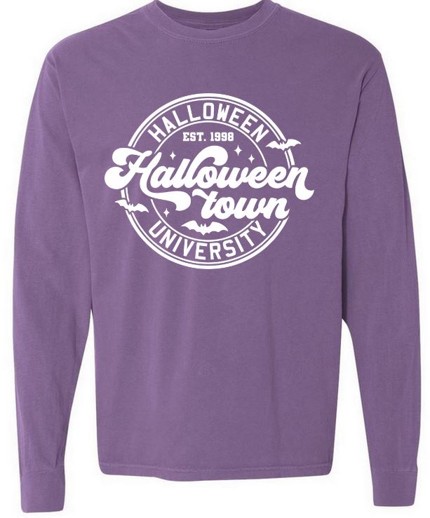 Halloween Town University Logo Long Sleeve Tee