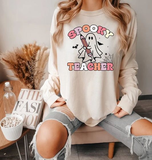Spooky Teacher Long Sleeve Tee