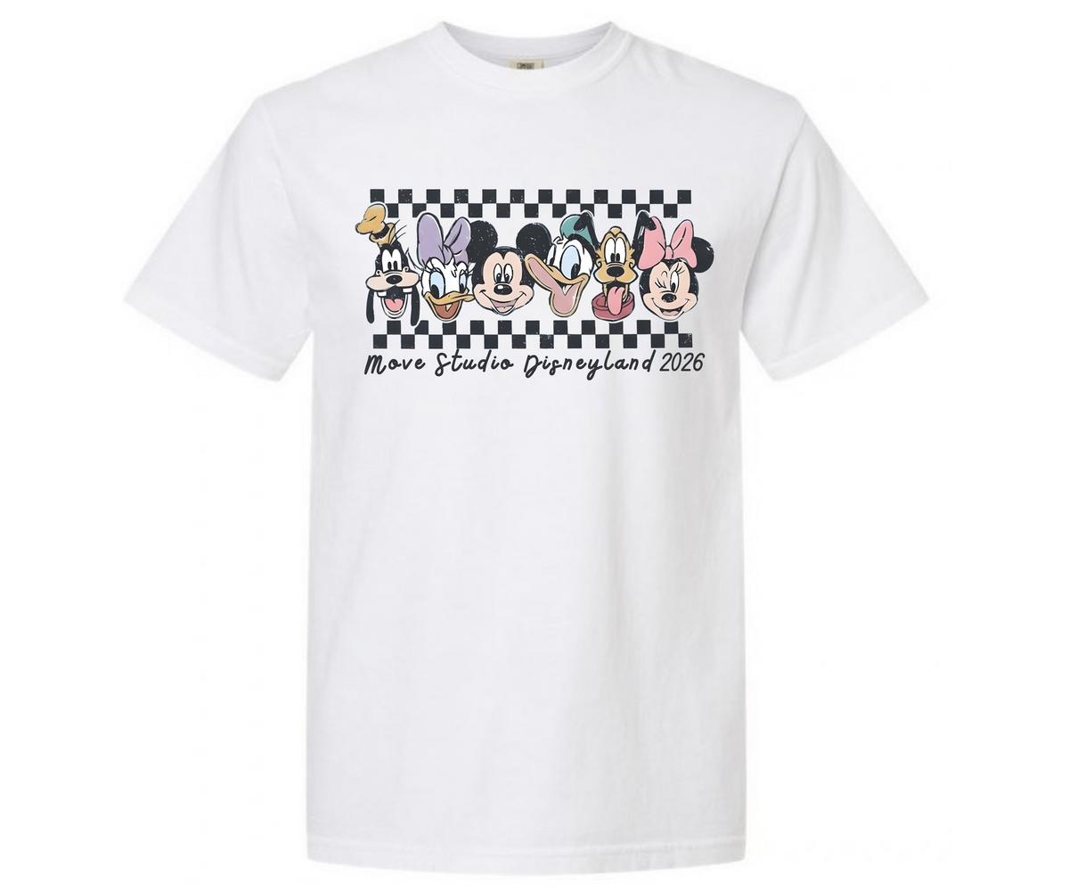 Checkered Move Studio Disneyland Tee