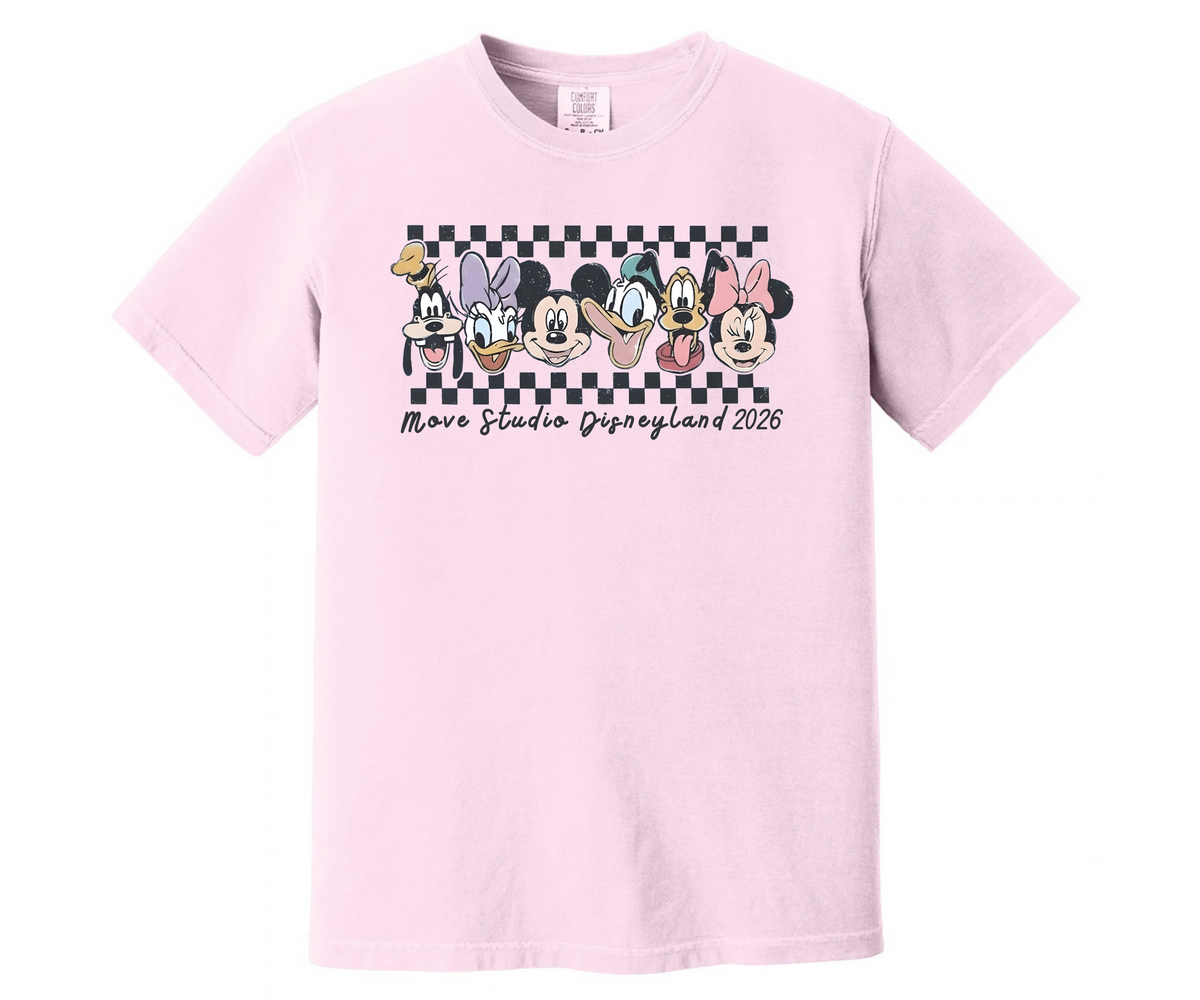 Checkered Move Studio Disneyland Tee