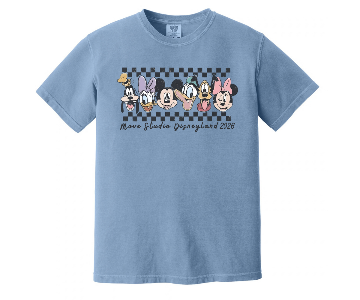 Checkered Move Studio Disneyland Tee