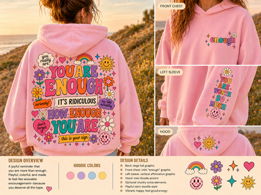 Ridiculously Enough Doodle Graphic Hoodie