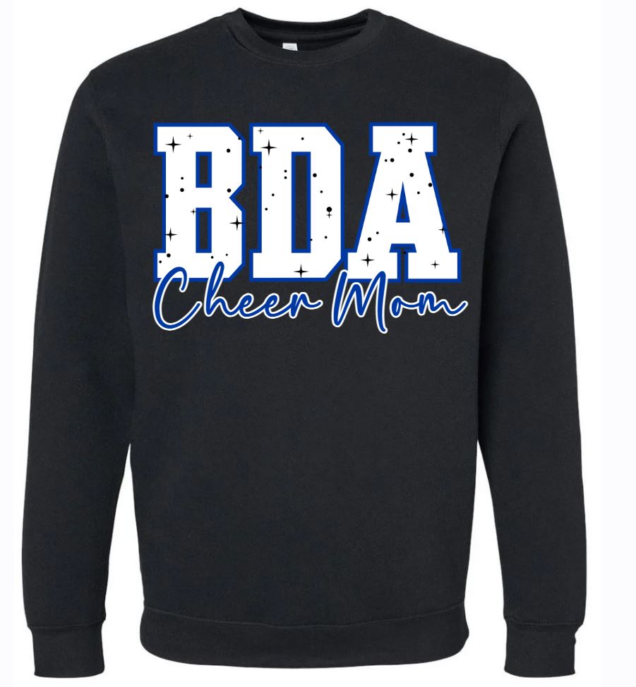 BDA Cheer Mom Drop Sleeve Crewneck