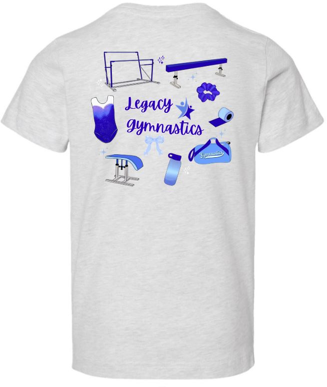 Gymnastics Collage on Back Jersey Tee