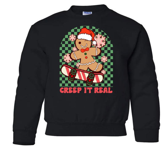 Creep It Real Gingerbread Man Crew Neck