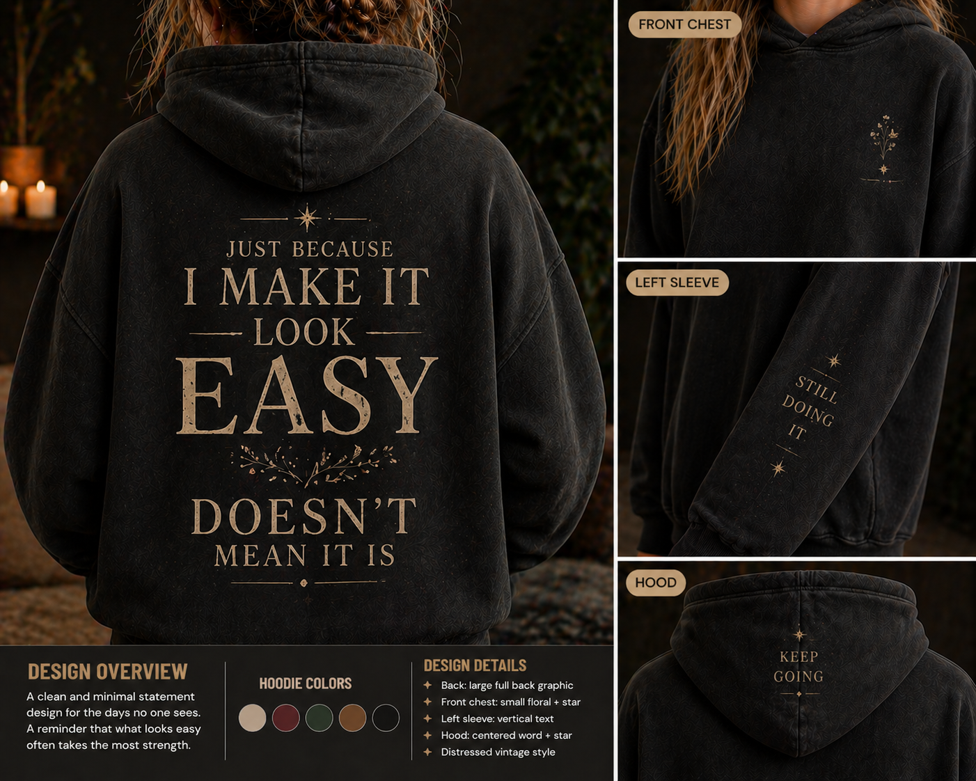 Make it Look Easy Graphic Hoodie