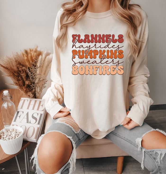 Flannels and Hayrides Long Sleeve Tee