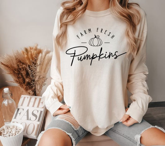 Farm Fresh Pumpkins Long Sleeve Tee