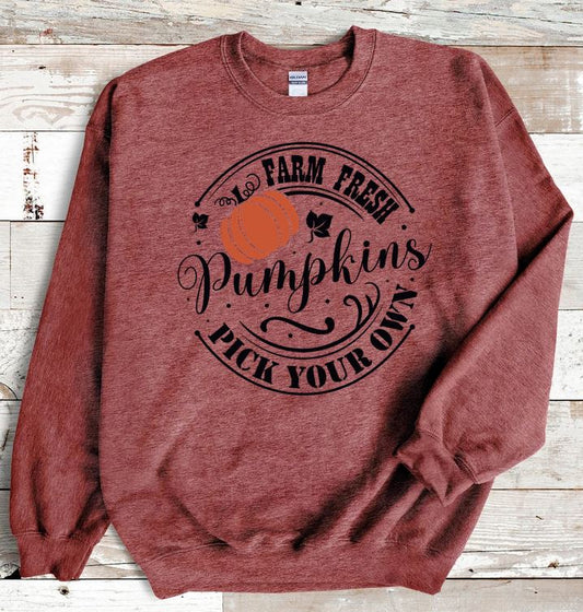 Farm Fresh Pumpkins Crew Neck