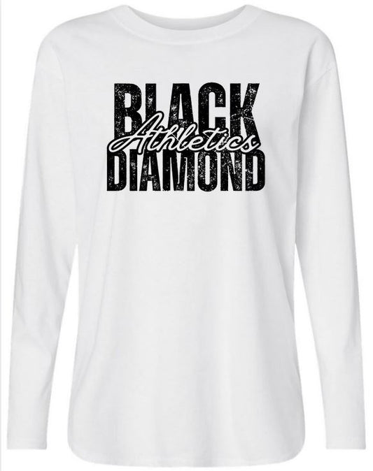 BDA Distressed Long Sleeve Jersey Tee-Womens
