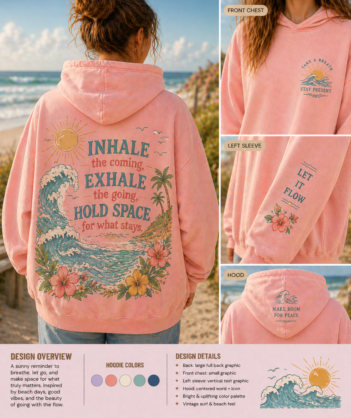 Inhale the Coming, Exhale the Going Graphic Hoodie