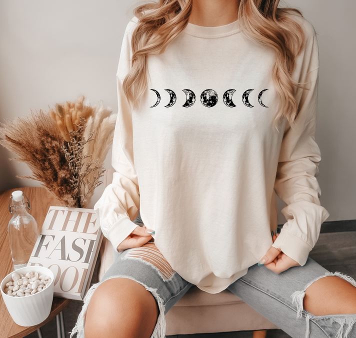 Moon Phases Long Sleeve Tee