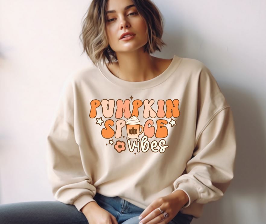 Pumpkin Spice Vibes Crew Neck Sweatshirt