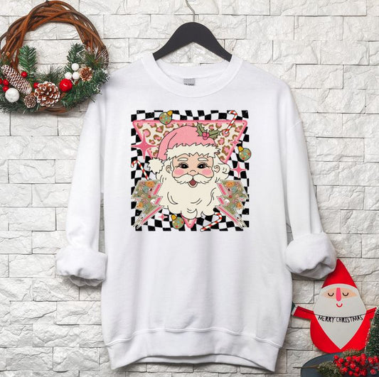 Retro Pink Santa Crew