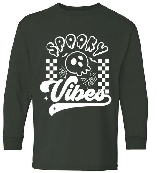 Youth Spooky Skeleton Long Sleeve Tee