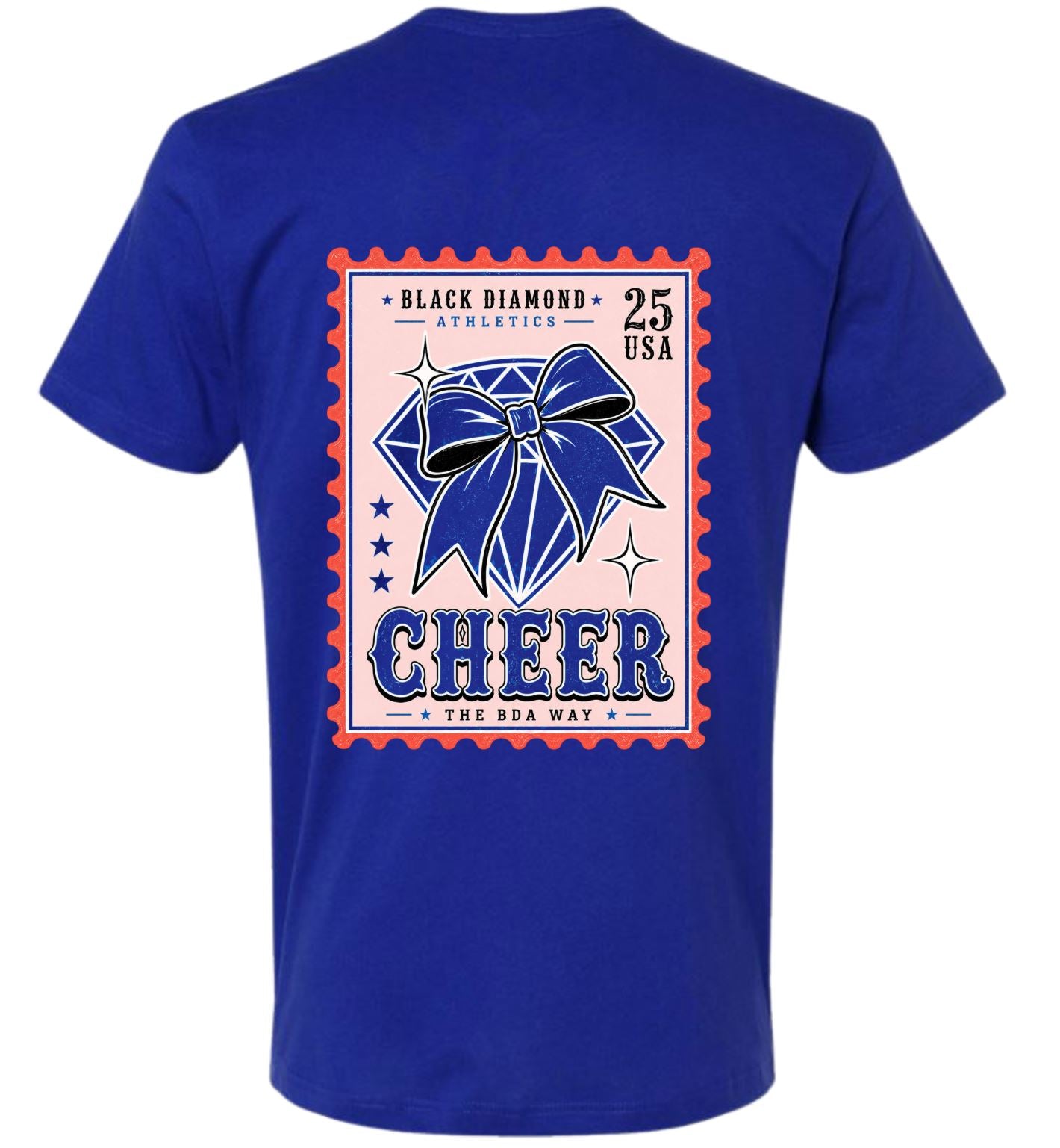 Youth Black Diamond Cheer Stamp Tee-Short Sleeve