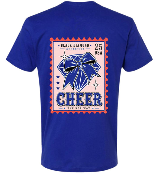 Youth Black Diamond Cheer Stamp Tee-Short Sleeve