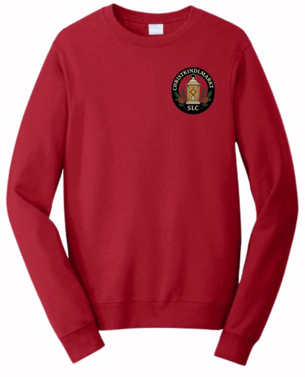 Red Christkinlmarkt Vintage Stamp Crewneck