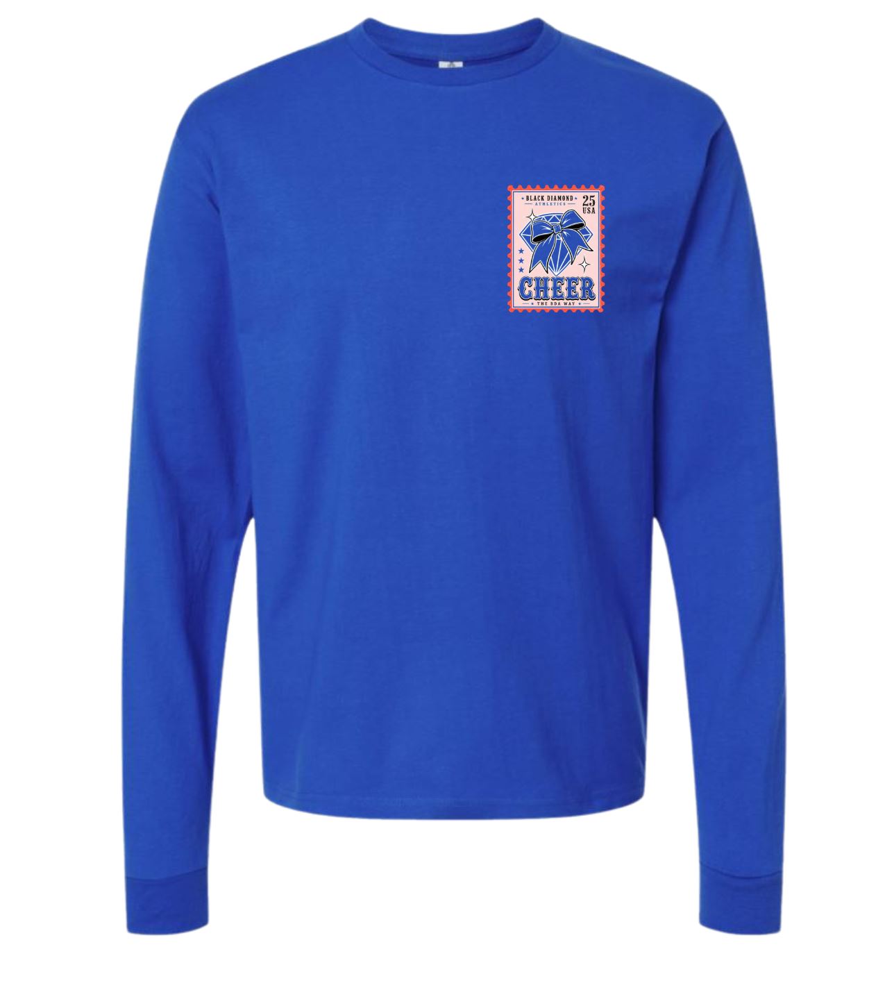 Black Diamond Cheer Stamp Tee-Long Sleeve