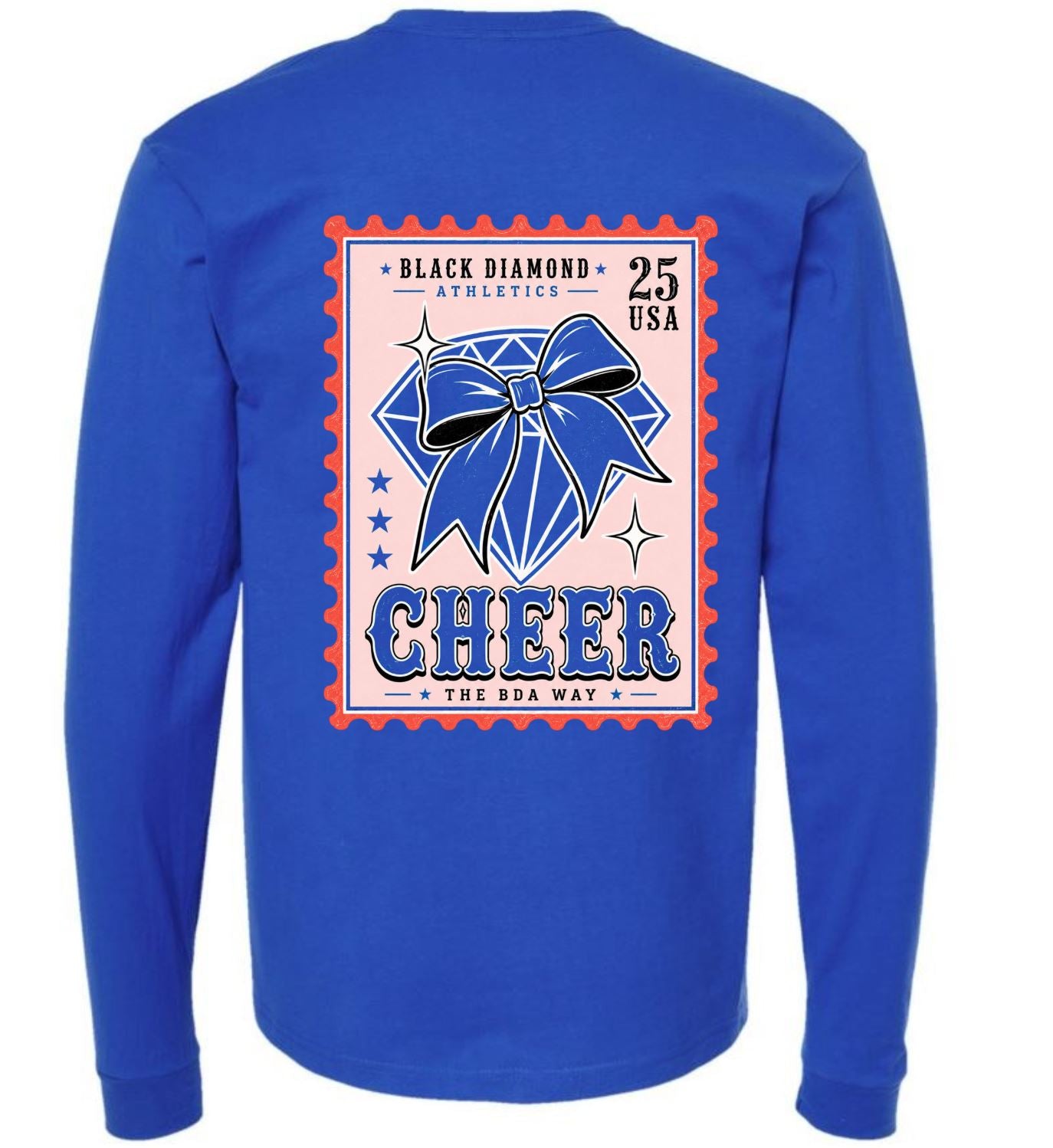 Black Diamond Cheer Stamp Tee-Long Sleeve