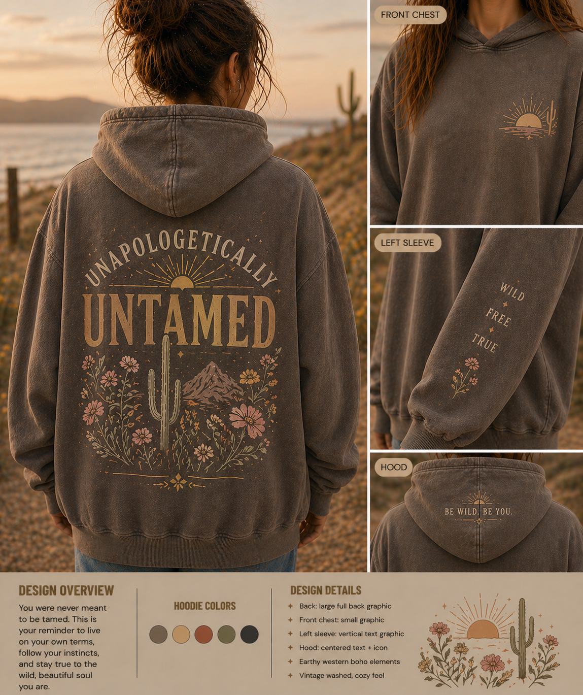 Unapologetically Untamed Graphic Hoodie